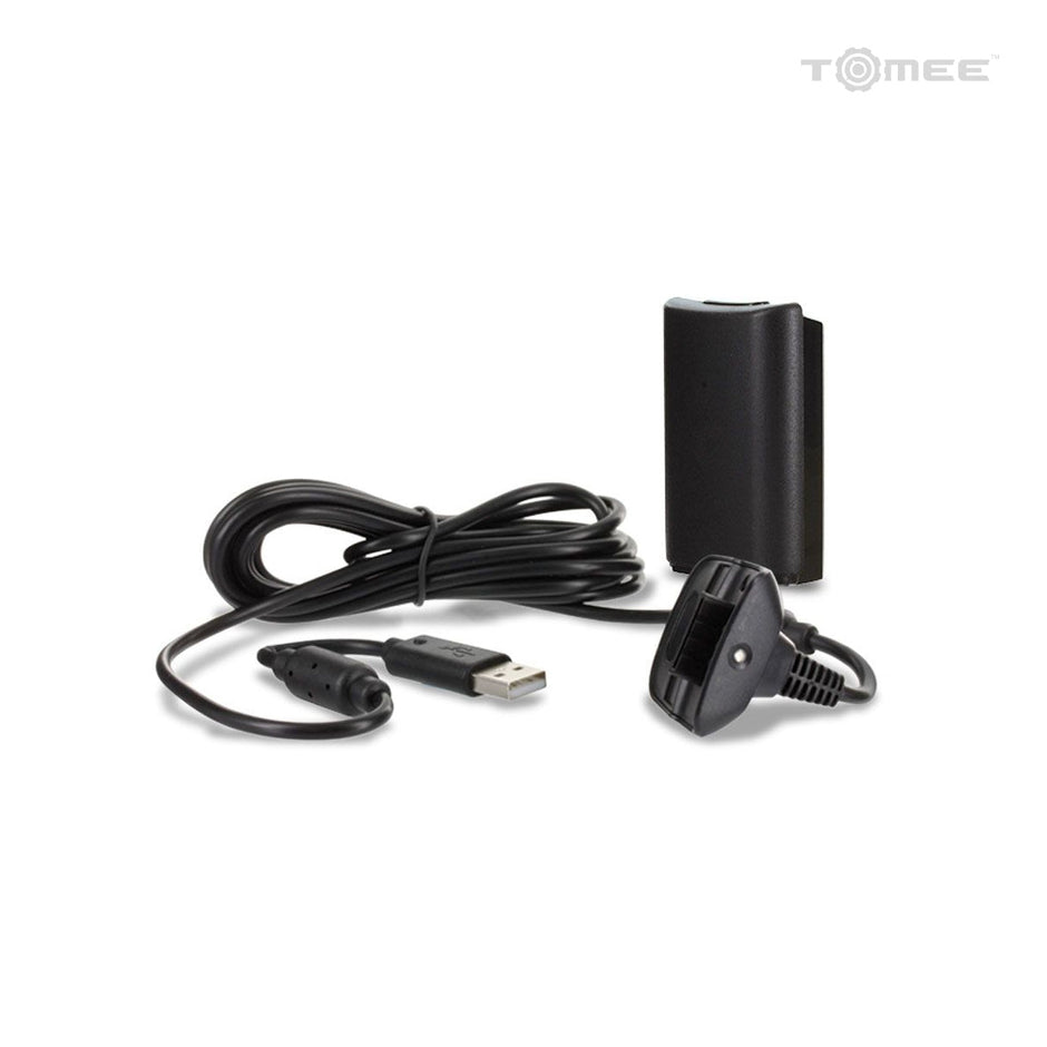 Xbox 360 Controller Charge Kit Black (Battery & Charging Cable)