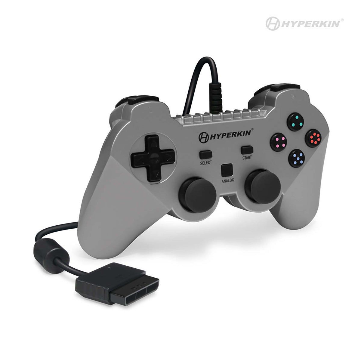 PS2 Wired Controller Silver (Brave Warrior)