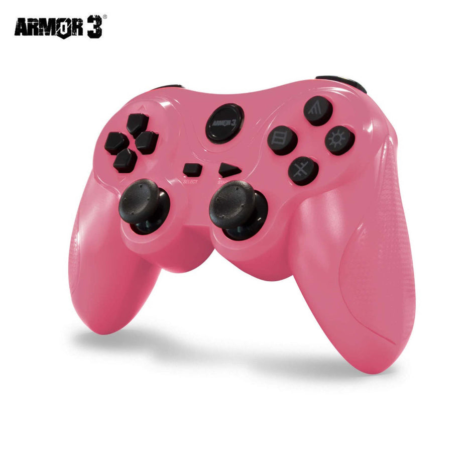 PS3 Wireless Controller Pink Armor 3