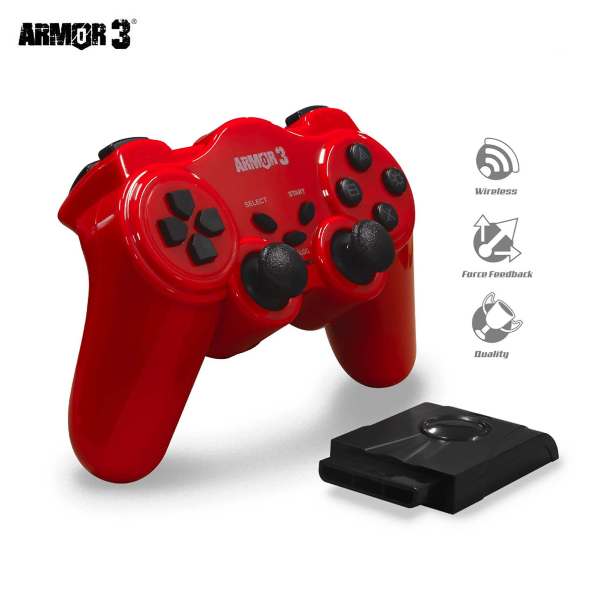 PS2 Wireless Controller Red (NuRange)