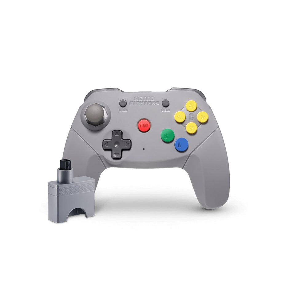Retro Fighters N64 Controller Wireless Brawler64 (Gray)