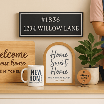 New Home, New Memories – Personalized Housewarming Gifts - Custom Crafting Alliance, LLC