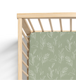 Organic Bamboo Cotton Blend Crib Sheet in Natural Oasis Willow