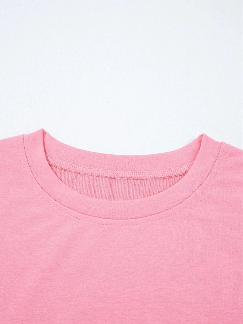 Lace Detail Flounce Sleeve Sweatshirt