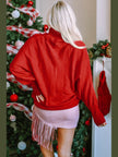 Double Take Full Size Merry Christmas Turtleneck Long Sleeve Sweater