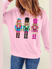 Nutcracker Graphic Round Neck Long Sleeve Sweatshirt