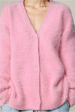 Women Button Up Dropped Shoulder Cardigan Sweaters