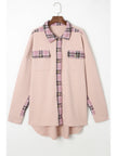 Plaid Button Down Collared Jacket