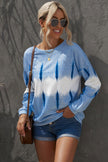 Women Tie-Dye Drop Shoulder Round Neck Sweatshirt
