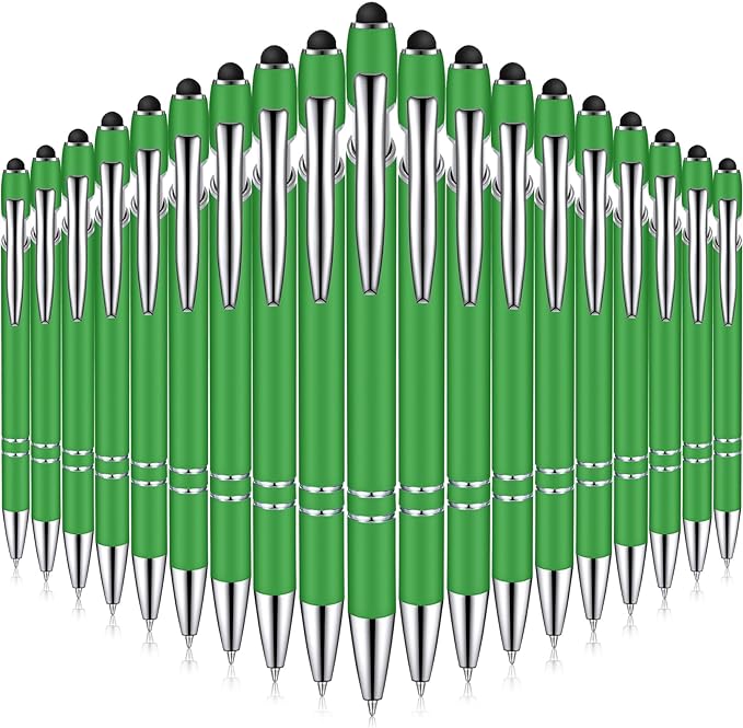 2 - in - 1 Personalized Stylus & Ballpoint Pen (Black Ink) Set of 100 – Sleek, Smooth & Customizable Using Laser Engraving - Custom Crafting Alliance, LLC