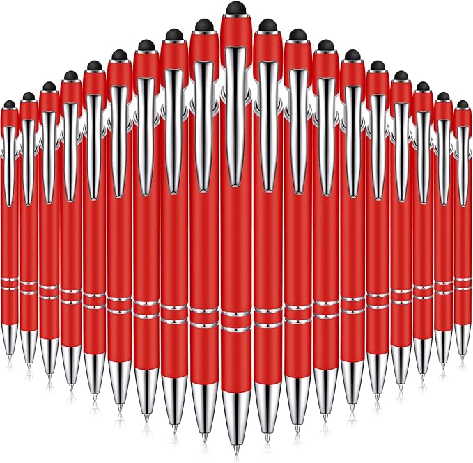 2 - in - 1 Personalized Stylus & Ballpoint Pen (Black Ink) Set of 100 – Sleek, Smooth & Customizable Using Laser Engraving - Custom Crafting Alliance, LLC