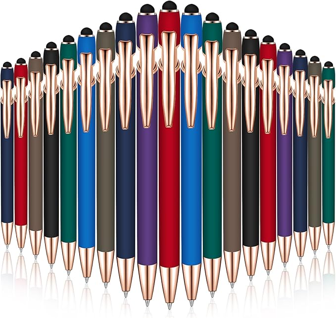 2 - in - 1 Personalized Stylus & Ballpoint Pen (Black Ink) Set of 100 – Sleek, Smooth & Customizable Using Laser Engraving - Custom Crafting Alliance, LLC