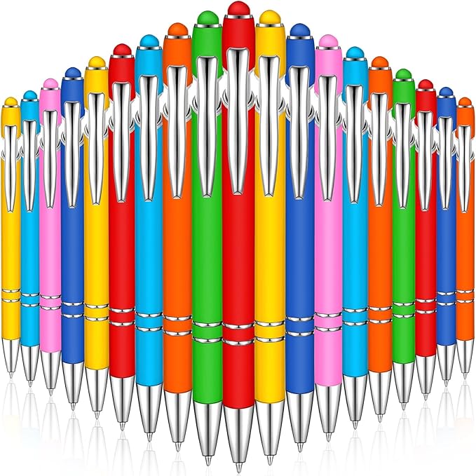 2 - in - 1 Personalized Stylus & Ballpoint Pen (Black Ink) Set of 100 – Sleek, Smooth & Customizable Using Laser Engraving - Custom Crafting Alliance, LLC