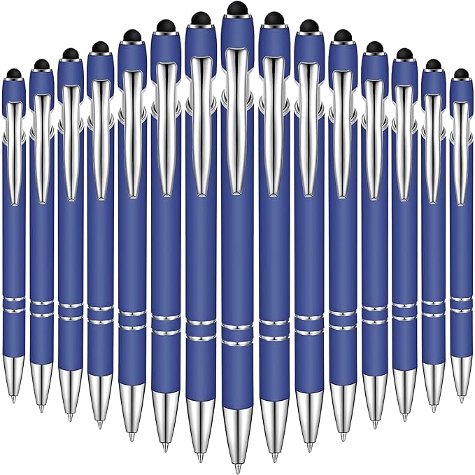 2 - in - 1 Personalized Stylus & Ballpoint Pen (Black Ink) Set of 100 – Sleek, Smooth & Customizable Using Laser Engraving - Custom Crafting Alliance, LLC