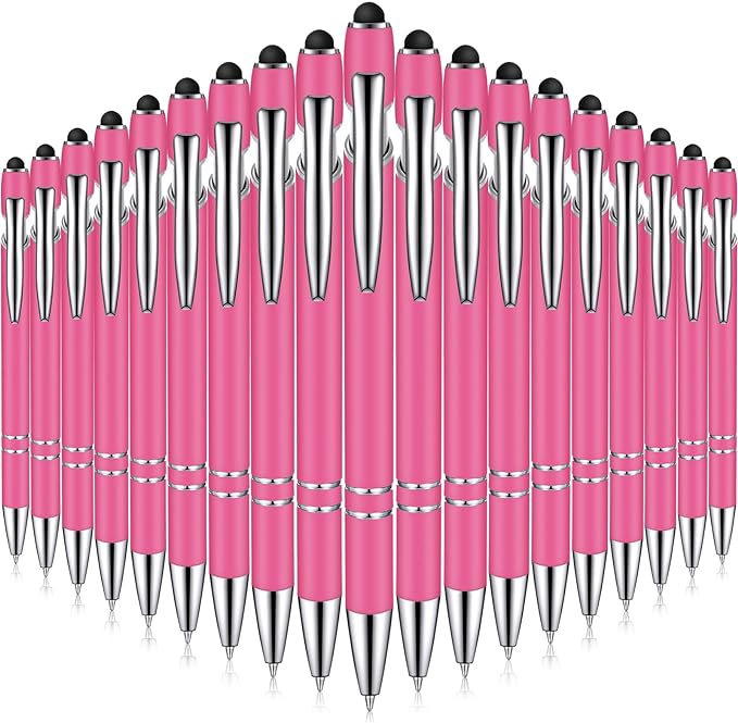 2 - in - 1 Personalized Stylus & Ballpoint Pen (Black Ink) Set of 100 – Sleek, Smooth & Customizable Using Laser Engraving - Custom Crafting Alliance, LLC