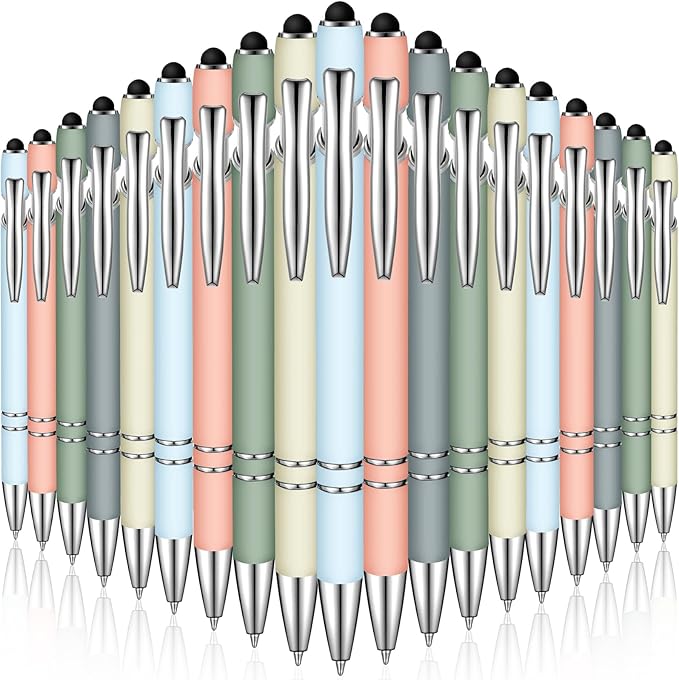 2 - in - 1 Personalized Stylus & Ballpoint Pen (Black Ink) Set of 100 – Sleek, Smooth & Customizable Using Laser Engraving - Custom Crafting Alliance, LLC
