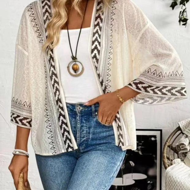 Women Open Front Kimono Cardigan Sweater