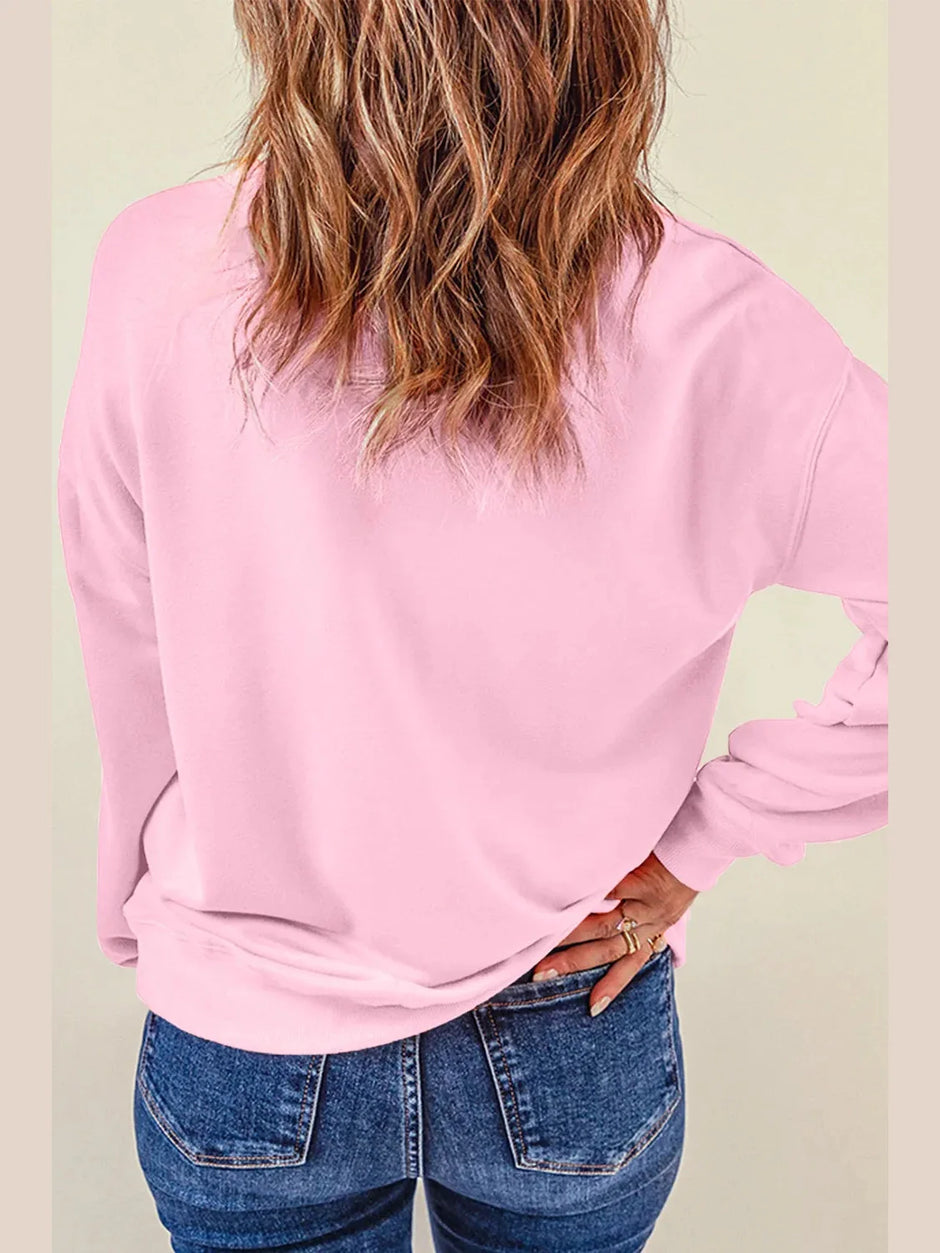 Nutcracker Graphic Round Neck Long Sleeve Sweatshirt