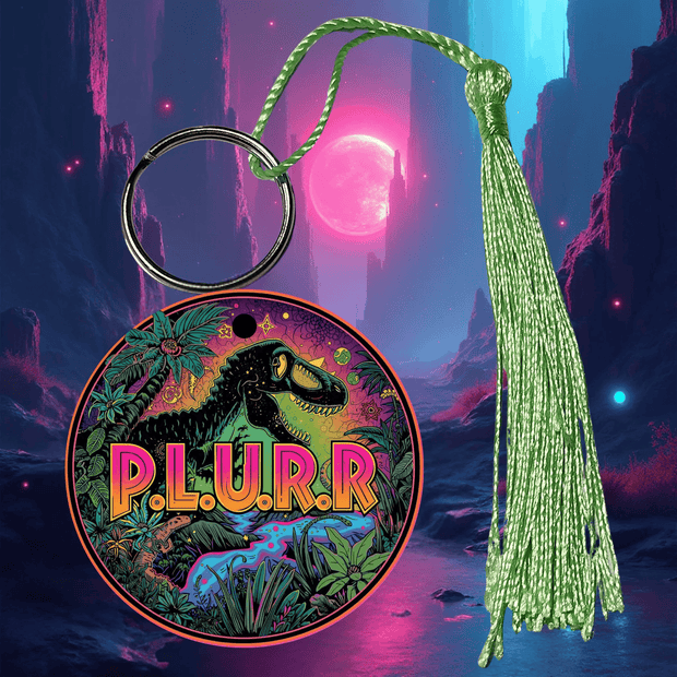 PLURR Aluminum Keychain for Raves and Festivals