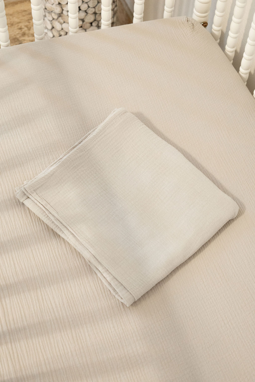 100% Organic Cotton Gauze Muslin Crib Sheet