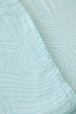 Organic Bamboo Cotton Muslin Swaddle Blanket in Crashing Sea Waves