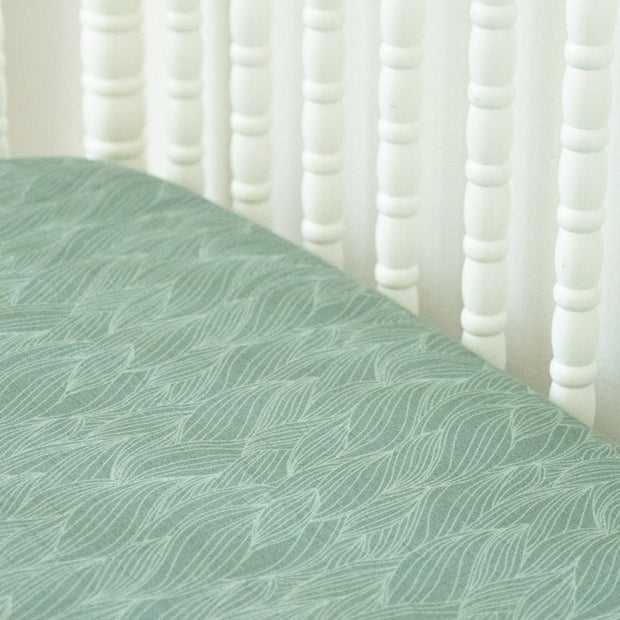 Organic Bamboo Blend Crib Sheet in Beanstalk