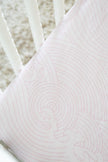 Organic Bamboo Cotton Blend Standard Crib Sheet in Pink Crashing Sea Waves