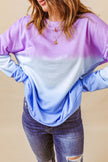 Women Tie-Dye Drop Shoulder Round Neck Sweatshirt