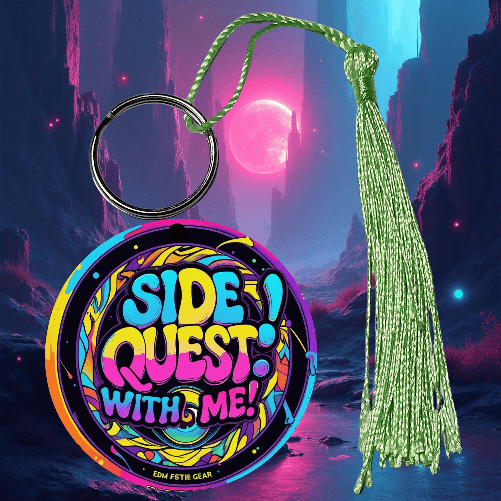 PLURR Aluminum Keychain for Raves and Festivals