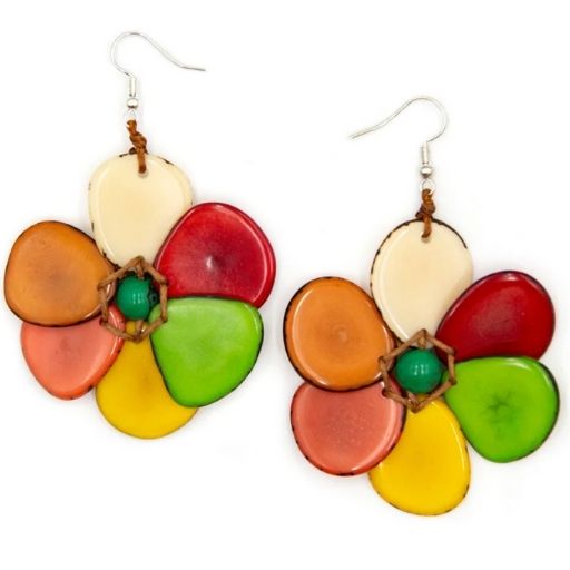 Caribbean Emerald Bloom Earrings