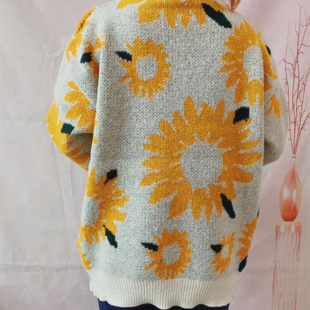 Sunflower Dropped Shoulder Long Sleeve Sweater
