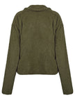 Women Ivy Lane Plush Open Front Dropped Shoulder Jacket
