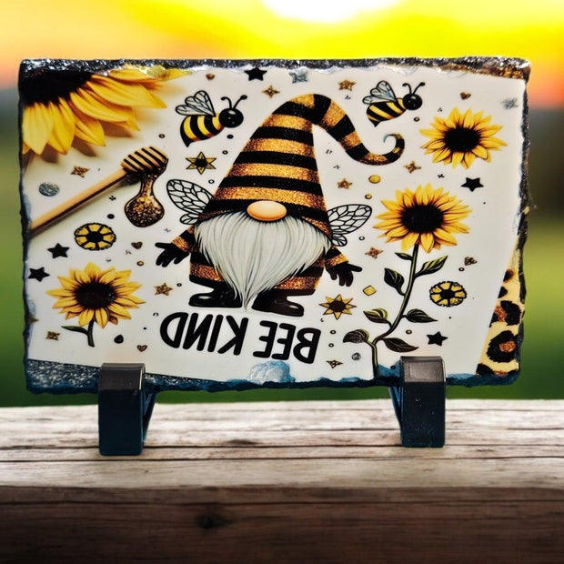 4x6 - inch Slate Plaque: Oops! Bee Kind...or Don’t - Custom Crafting Alliance