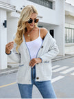 Women Button Down V-Neck Cardigan with Pockets