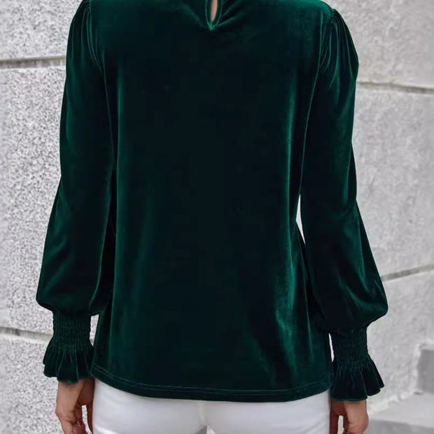 Women Lovelet Round Neck Flounce Sleeve Top