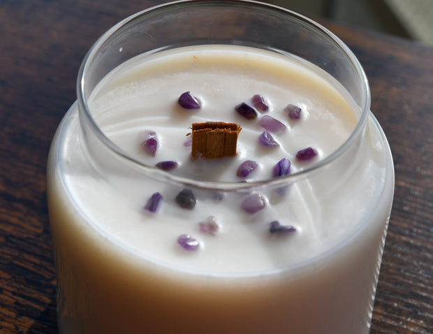 Lavender & Cedarwood Wood Wick Candle – Aromatherapy & Relaxation