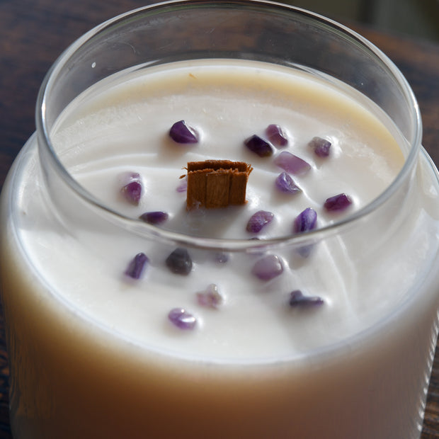 Lavender & Cedarwood Wood Wick Candle – Aromatherapy & Relaxation