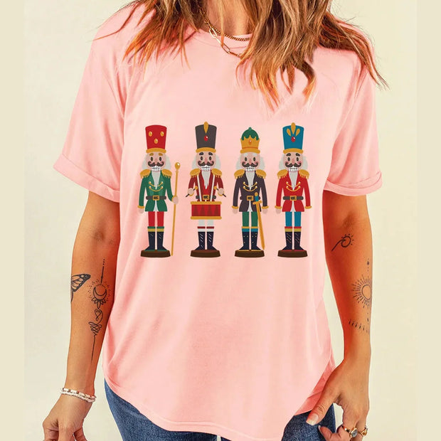 Nutcracker Round Neck Short Sleeve T-Shirt