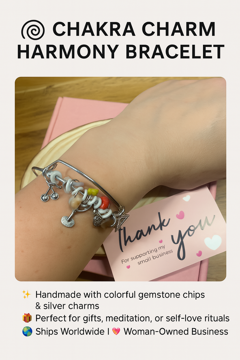 “Chakra Charm Harmony Bracelet”