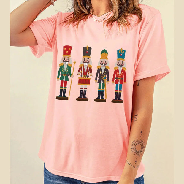 Nutcracker Round Neck Short Sleeve T-Shirt