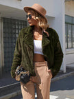 Women Ivy Lane Plush Open Front Dropped Shoulder Jacket