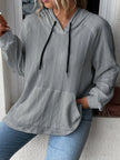 Full Size Drawstring Long Sleeve Hoodie