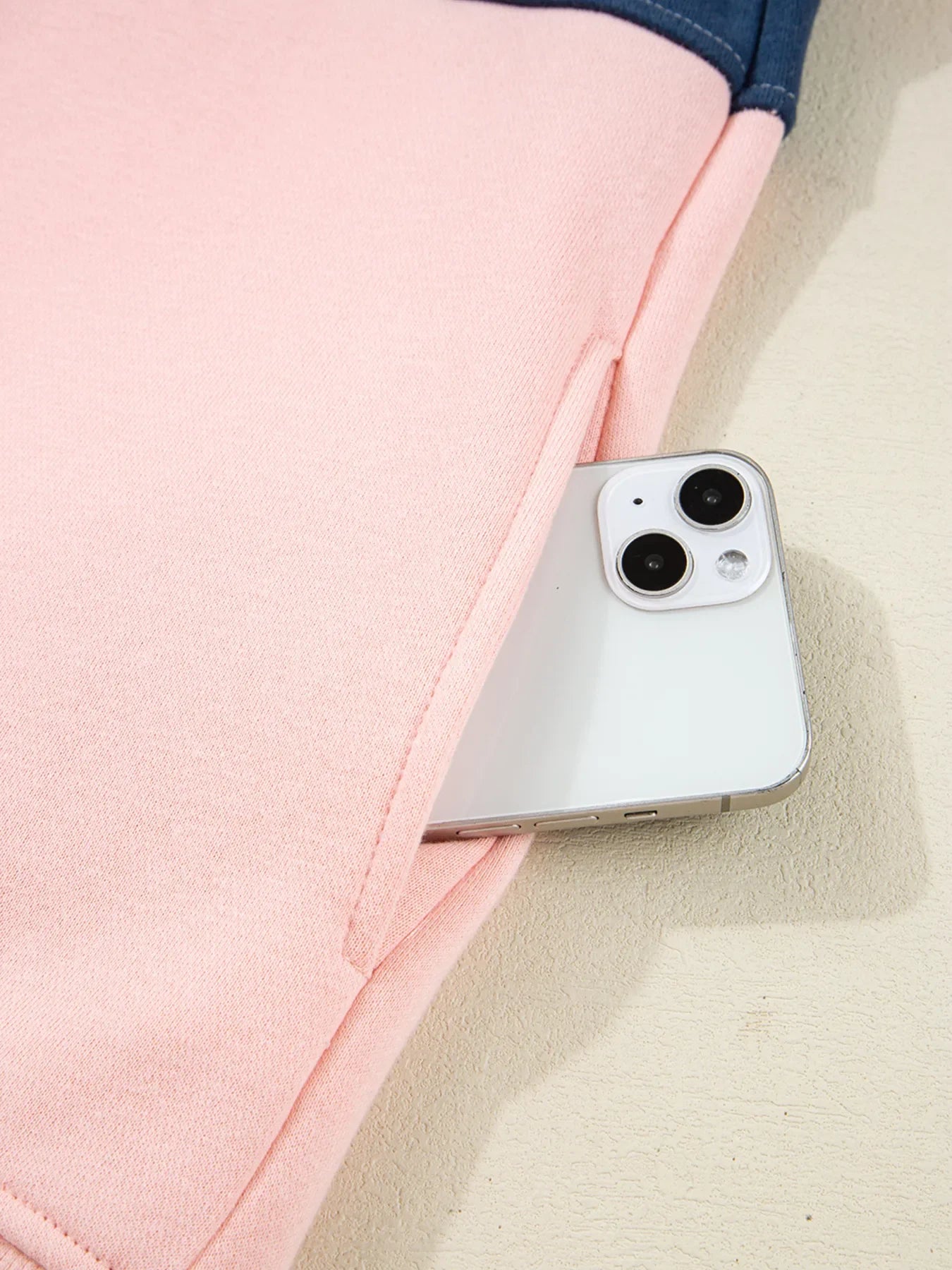 Colorblock Patchwork Half Button Baggy Sweatshirt