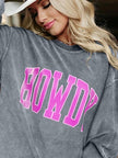 Women Full Size Howdy Graphic Round Neck Sweatshirt
