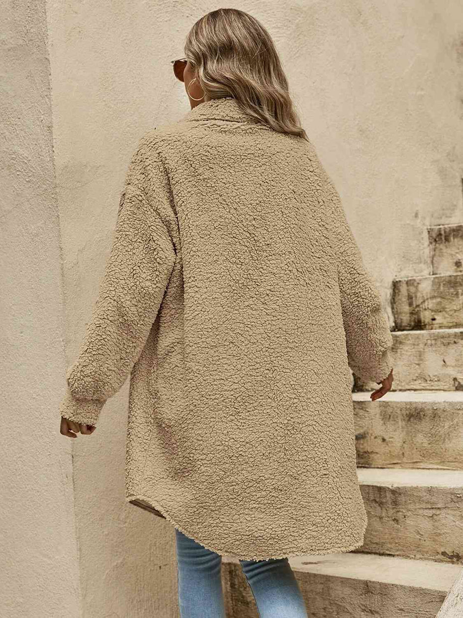 Women Collared Button Down Coat