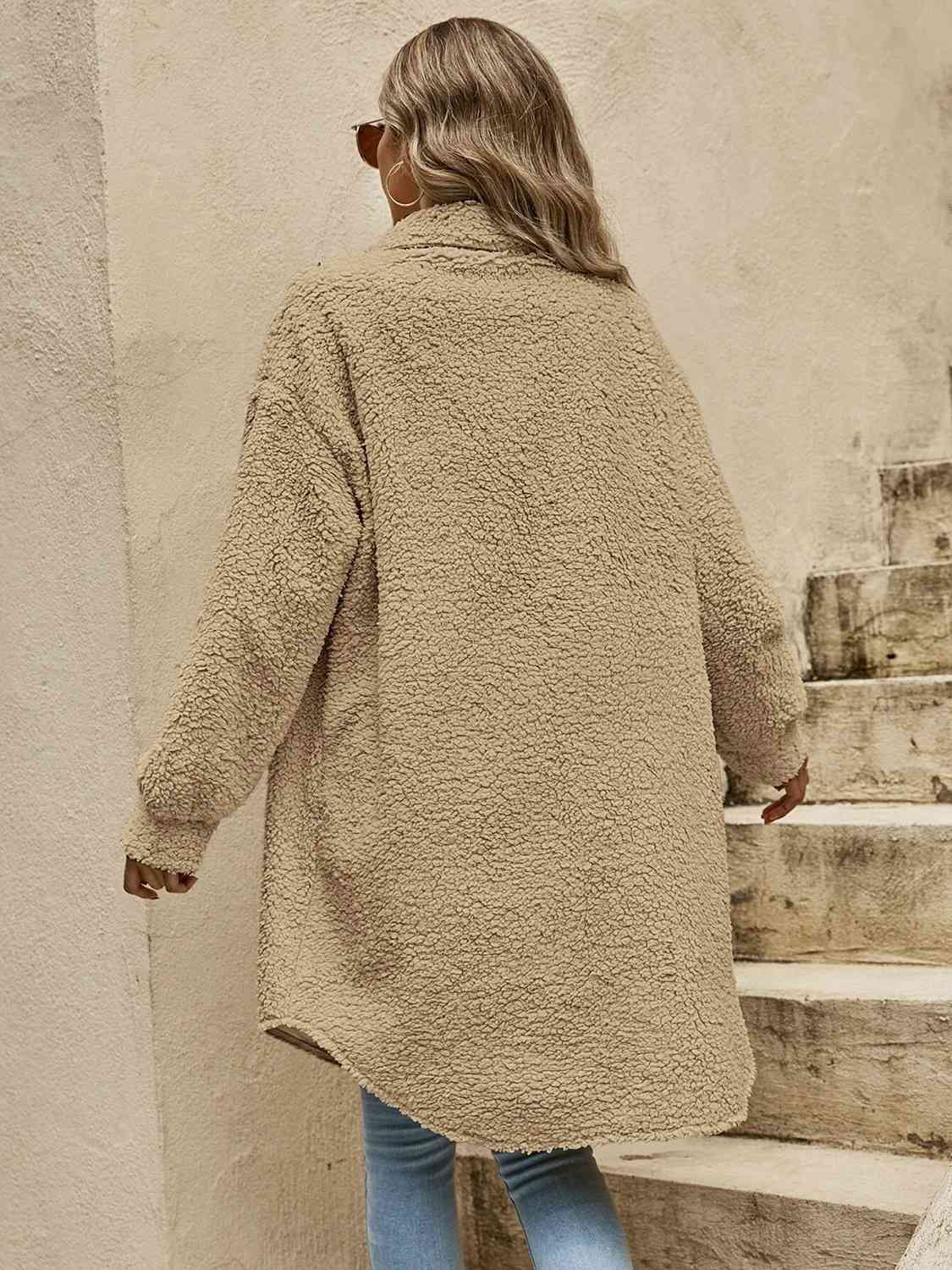 Women Collared Button Down Coat