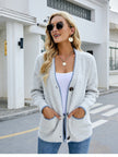 Women Button Down V-Neck Cardigan with Pockets