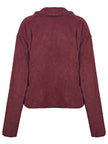 Women Ivy Lane Plush Open Front Dropped Shoulder Jacket