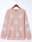 Ghost Round Neck Oversized Sweatshirt