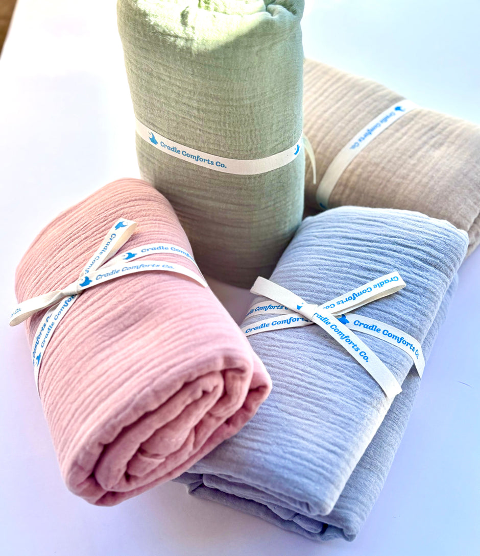 Organic Cotton Gauze Muslin Swaddle Blanket
